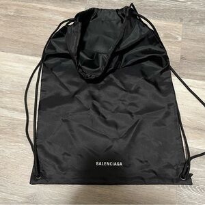 Balenciaga Nylon Drawstring Backpack Bag 14x19.5